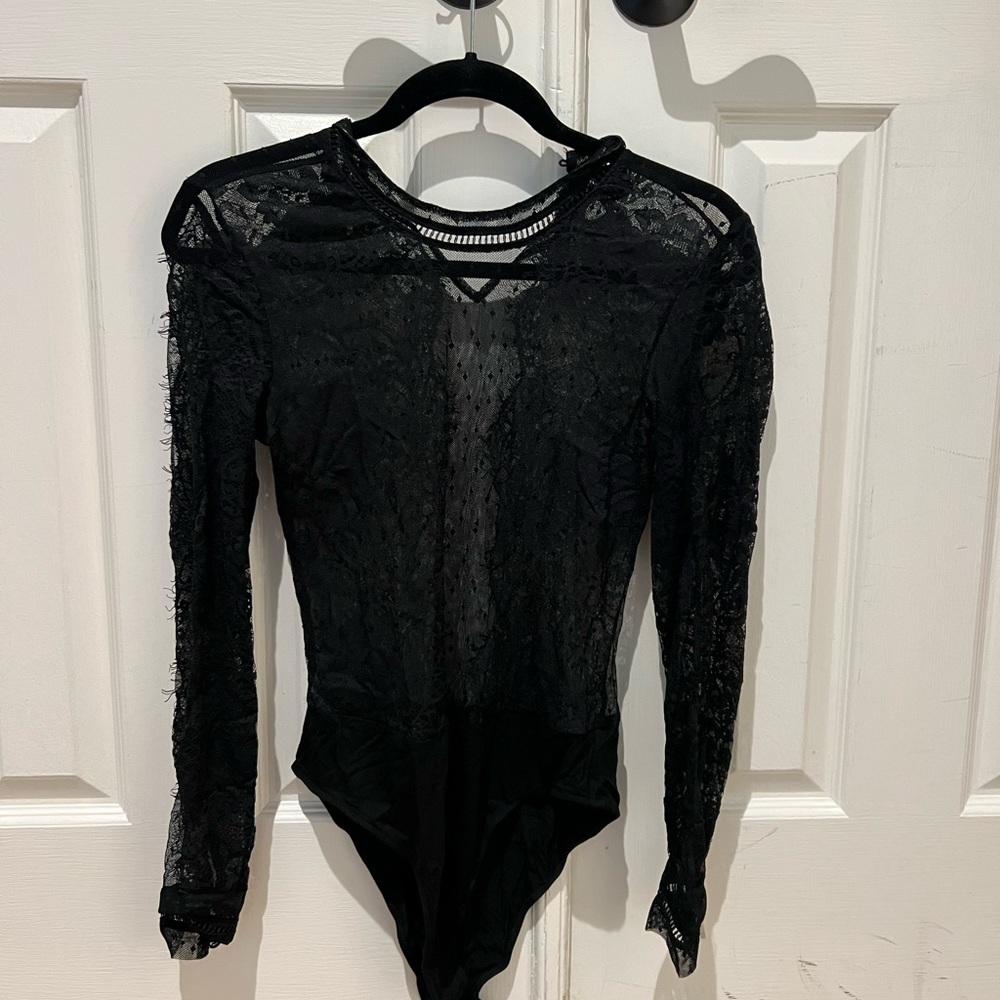 Black lace bodysuit